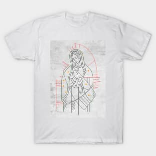 Digital illustration of Our Lady of Guadalupe T-Shirt